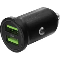 Deltaco USB-CAR128 chargeur de périphérique mobile Black Auto, Adaptateur pour véhicule, Noir