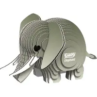 Eugy Elephant Puzzle 3D 28 pices, jouets ducatifs respectueux de l'environnement pour garons, filles et enfants partir de 6 ans