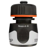 Green>it PLUS plus slangekobling med stop 1/2