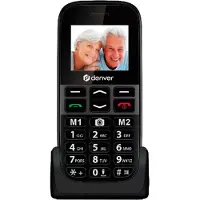 Denver BAS-18600L téléphone portable 4,5 cm (1,77") Noir Téléphone senior