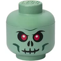 LEGO Petite boîte de rangement Tête de squelette - Vert