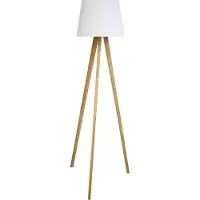 Unilux TOOKA LED lampe sur pied blanc-bambou, avec structure en bambou