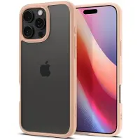 Spigen Ultra Hybrid TPU Back Cover Rose/transparent Apple iPhone 16 Pro (Apple iPhone 16 Pro), Coque pour téléphone portable, Rose, Transparent