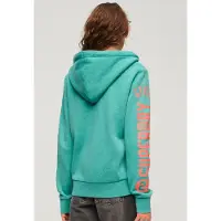 Superdry Super Athletic Graphic Full Zip Sweatshirt Vert XS Femme