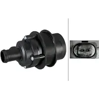 Hella Pompe à eau supplémentaire pour circuit de refroidissement 12 V électrique à 2 pôles pour AUDI A3, entre autres