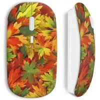 CAPACHEAP Souris Sans Fil Feuilles d'automnelantern