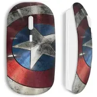 CAPACHEAP Souris Sans Fil Captain America Bouclier