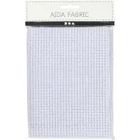 Creativ Company Tissu Aida, Fil + laine, Blanc