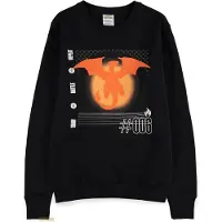 Difuzed Hommes, Pull-over, POKEMON - Dracaufeu #006 - Sweat Homme (L), Noir, (L)