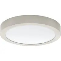 Eglo 64724 FUEVA 1 PRO LED Plafonnier 22W Ø300mm Nickel mat Blanc Blanc chaud