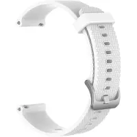 Wave siliconiranneke, Ã¤ly- ja urheilukelloille, valkoinen (20 mm, Silicone), Sangles de montre, Blanc