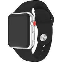 Wave siliconiranneke, Apple Watch / /, musta (Silicone), Sangles de montre, Noir
