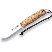 Joker Couteau Trampero Scandi, Curly Birch, Firesteel