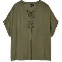 Vero Moda Chemisier 'VMBENTE SS WIDE TOP WVN GA' olive
