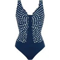 Sunmarin Maillot de bain bleu foncé / blanc