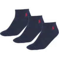 Ralph Lauren Chaussettes 'Ghost Ped' marine / rouge foncé