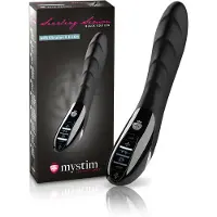 Mystim Sizzling Simon - vibromasseur électrostimulation - silicone noir