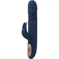 Dream Toys Goddess Zephyros - vibromasseur rabbit pulsant waterproof - silicone bleu