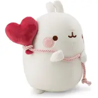 Nici Molang blanc avec ballon en forme de cœur 24 cm Doudou