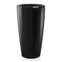 Lechuza Pot Rondo Premium 40 - Kit Complet, Noir Brillant Ø 40 Cm