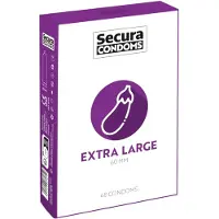 Secura Aubergine - préservatifs extra larges - 60 mm (boîte de 48)