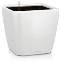 Lechuza Pot Quadro Premium Ls 50 - Kit Complet, Blanc Brillant 50 Cm