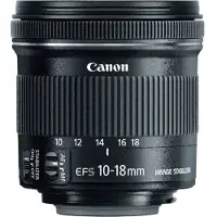 Canon EF-S 10-18mm f/4.5-5.6 IS STM + EW-73C + Lens Cloth SLR Objectif ultra-large Noir