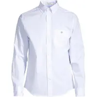 Gant pour homme. 3000140 Banker Stripe blue regular fit poplin shirt (3XL), Bleu, Casuel, Coton, Manche longue