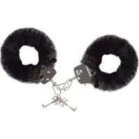 Love to love - menottes peluche - noir