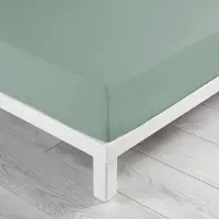 Douceur d'intérieur douceur d'intérieur, Drap Housse (140 x 190 cm) Linette Sauge, 100% Coton
