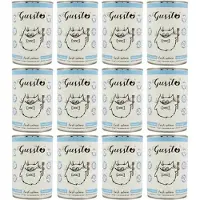 Gussto Cat Fresh Salmon 12x400 g - nourriture humide pour chats au saumon frais