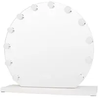 Uniq London Miroir de maquillage rond avec 12 lampes LED et fonction tactile - Blanc