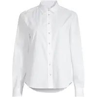 Gant pour femme. 4300348 Chemise Coupe régulière popeline blanche (38), Casuel, Coton, Manche longue
