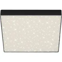 Briloner Plafonnier LED LEUCHTEN FLAME STAR, 21 W, 2000 lm, IP20, noir, métal-plastique, 28,7 x 28,7 x 3,6 cm