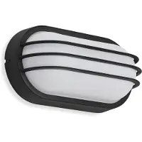 Briloner Applique murale extérieure LED PALMA, 12 W, 1200 lm, IP44, noir, plastique, 24 x 12 x 9 cm