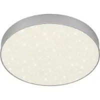 Briloner Plafonnier LED LEUCHTEN FLAME STAR, 21 W, 2000 lm, IP20, couleur argent, métal-plastique, Ø 28,7 cm