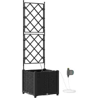 vidaXL Pots de jardin Noir 40 x 40 x 142 cm Acier