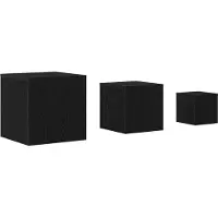 vidaXL Table Gigogne 3 pcs Chêne noir Bois d'ingénierie