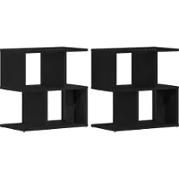 vidaXL Cabinet de chevet 2 pcs Chêne noir 50 x 30 x 51,5 cm