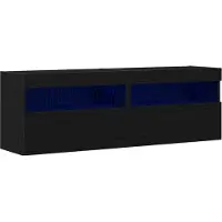 vidaXL Meuble TV , 2 pièces, noir, aspect chêne, 60 x 30 x 40 cm