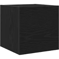 vidaXL Étagère murale pour téléviseur, 30,5 x 30 x 30 cm, noire, imitation chêne