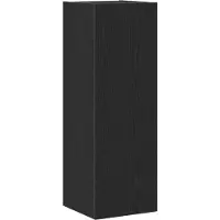 vidaXL Armoire TV murale noire imitation chêne 30,5 x 30 x 90 cm