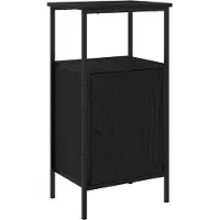 vidaXL Cabinet de chevet Chêne noir 41 x 31 x 80 cm Bois d'ingénierie