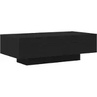 vidaXL Table Basse Chêne Noir 100X30X36.5 Cm Matière Bois Lumarko