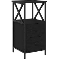 vidaXL Cabinet de Chevet avec tiroir Chêne noir 34 x 35,5 x 70 cm