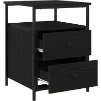 vidaXL Cabinet de chevet avec tiroir 2 pcs Chêne noir 44 x 45 x 60 cm