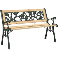 vidaXL Banc de jardin avec coussins Marron 116 x 54 x 73 cm Bois
