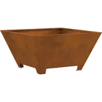 vidaXL Foyer brun 60 x 60 x 30 cm Acier résistant aux intempéries