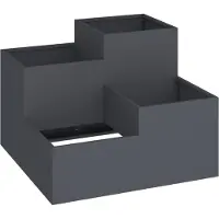 vidaXL Pot de fleurs de jardin Anthracite 100 x 100 x 60 cm Acier