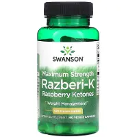 Swanson Health , Razberi-K, Cétones de Framboise, Force Maximale, 500 mg, 60 Gélules Végétales